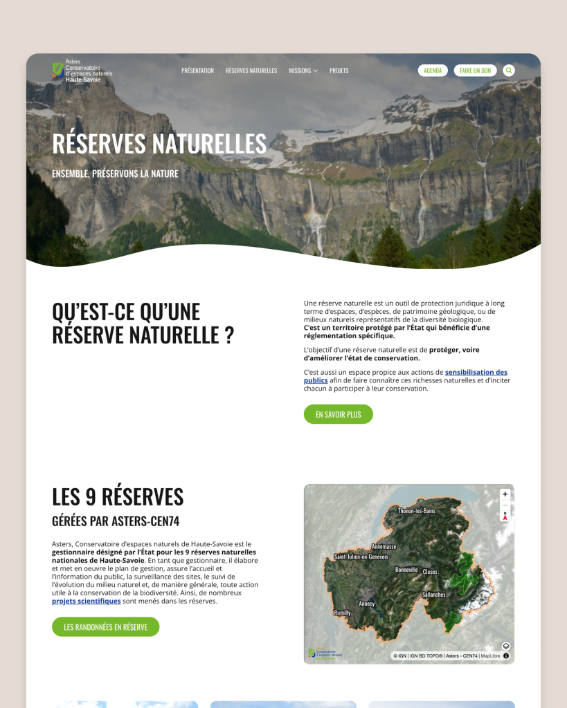 Ateliers UX et Refonte du site Asters CEN 74